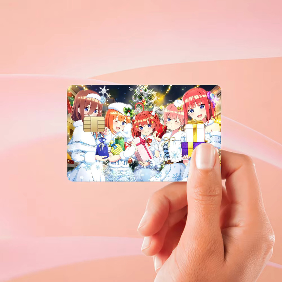 Wasserdichte Anime Aufkleber Quintessential Quintuplets in Multicolor für Kreditkarten und Buspässe - Bild 2