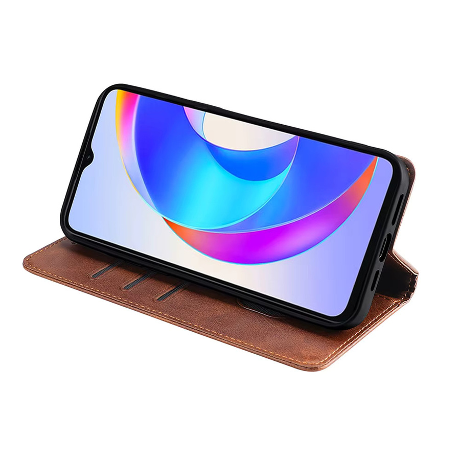 Magnetische Leder-Schutzhülle für Honor X5 Plus X7 X7A X8A X9A X10 X8 X6 X6S X9 5G mit Kartenfächern in Blau oder Braun - Bild 4