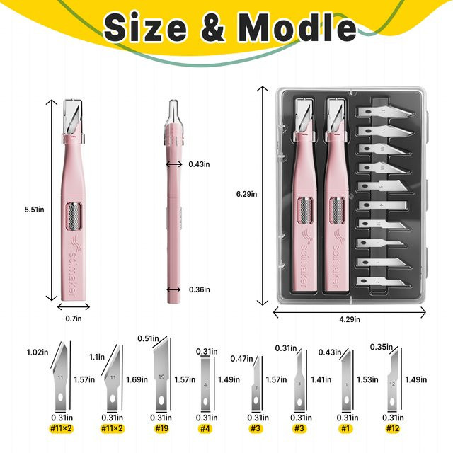 Scimaker Präzisions-Bastelmesser-Set mit 20 Kohlenstoffstahlklingen für Modellbau, Gravuren und DIY-Handwerk - Bild 1