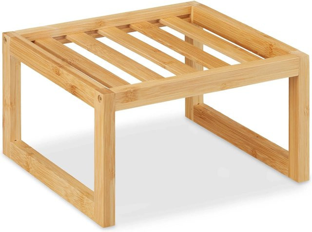 Relaxdays Schrankeinsatz aus Bambus in Natur, Farbe: Braun/Beige, B/T/H: 24,5 x 24,5 x 14 cm - Bild 1