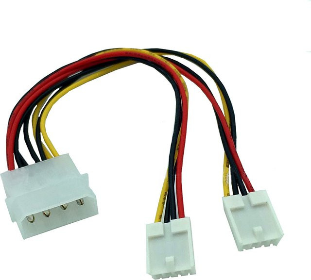 OULLX Stromkabel Splitter Big 4Pin zu Small 4Pin Molex Adapter für Diskettentreiber und Netzteil - Bild 1