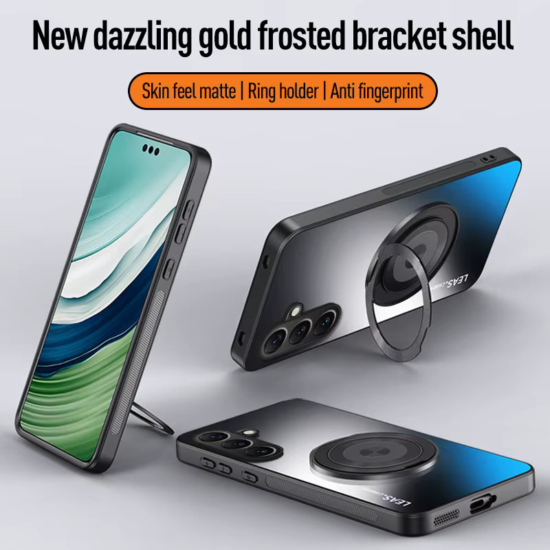 Magnetische Handyhülle mit Ringständer von szHAIyu für Samsung Galaxy S26 Ultra S25 Edge S24 FE S23 S22 S21 Plus A57 A37 A17 A07 A56 A36 A55 in Schwarz und Lila - Bild 2