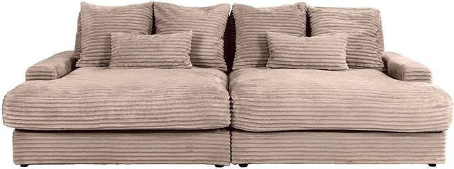 Calazo Sofa in Taupe mit Cordstoff ohne Schlafmöglichkeit Breite: 266 cm - Bild 1
