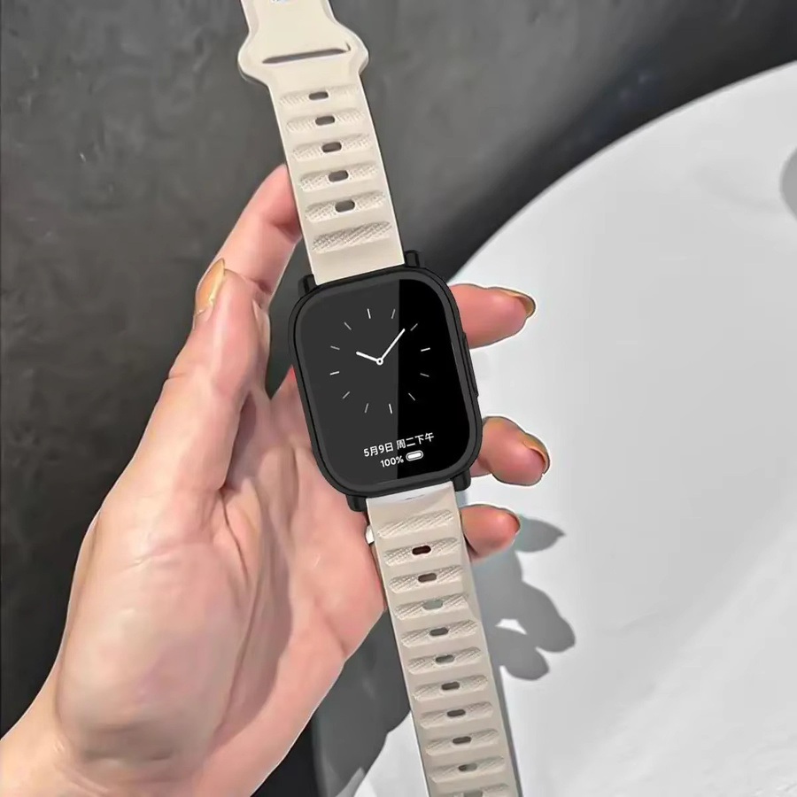 Xiaomi Uhrenarmband Silikon, PC-Schutzhülle, Weiß, Unisex - Bild 3