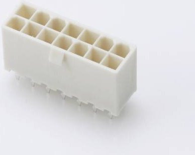 Molex Einbau-Buchsenleiste Standard in Weiß mit 14 Polen und 4,20 mm Rastermaß - Bild 1