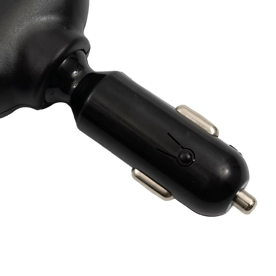 SUITU Dual-USB Auto Ladegerät mit USB-C und QC 3.0, 12V/24V Netzteil für Zigarettenanzünder mit blauer LED-Digitalanzeige, Schwarz/Blau - Bild 5