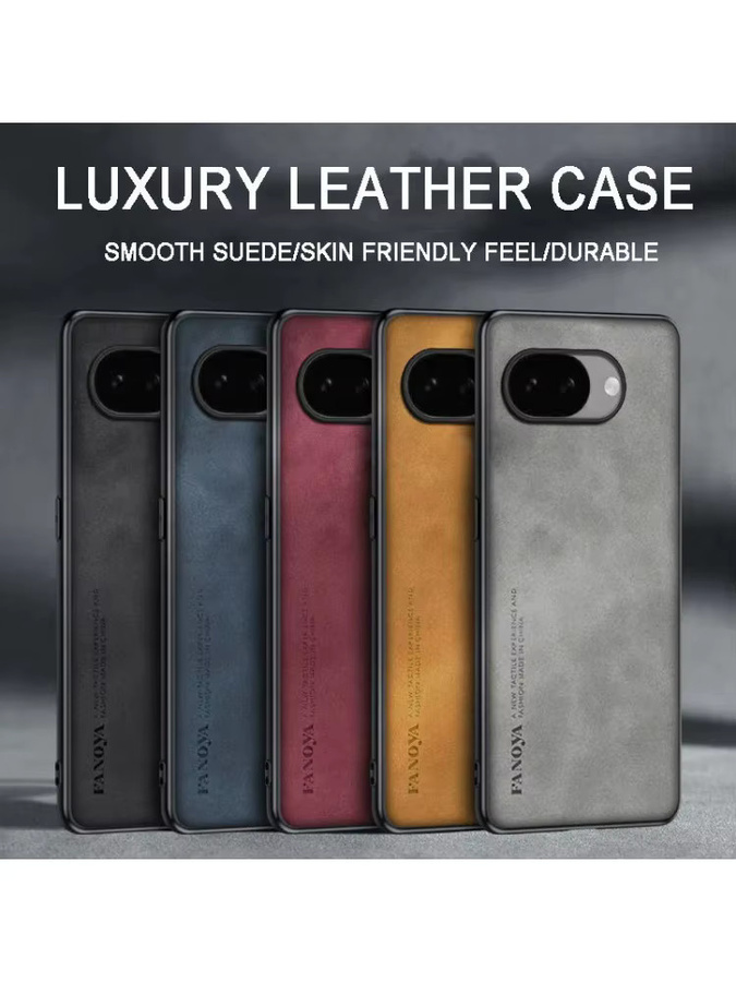 Stoßfeste Leder-Handyhülle für Google Pixel 10A, 9, 8, 7, 6, 8A, 7A, 10 Pro XL in Schwarz - Bild 4