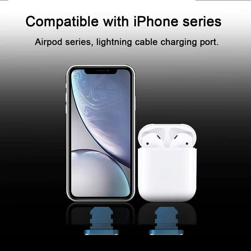 Anti-Staub-Stecker aus Metall für Apple iPhone und iPad in Silber - Bild 4