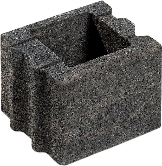 Diephaus Mauer Canta Halbstein Quarzit in Grau B/T/H: 25 x 25 x 20 cm - Bild 1
