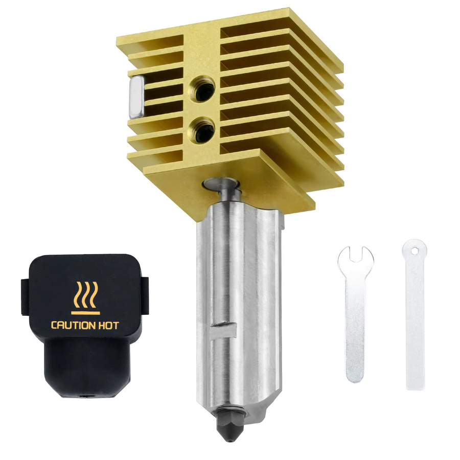 Bambu Lab Messing-Kühlkörper mit gehärteter Stahldüsenbaugruppe für A1, A1 Mini und A2L 3D-Drucker in Gold - Bild 2