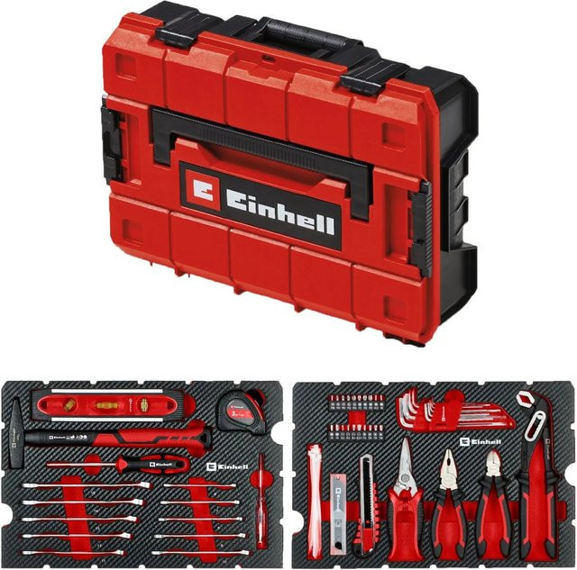 Einhell Werkzeugkoffer E-Case Umzug, 79-teilig, Schwarz-Rot - Bild 1