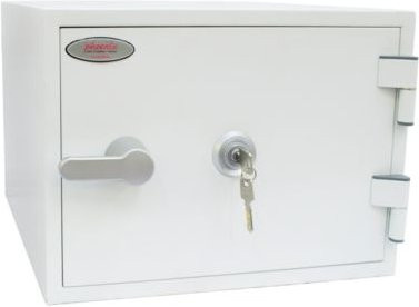 Feuerschutzschrank Phoenix FS 1281 K aus Stahl mit Schlüsselschloss, Farbe: Signalweiß RAL 9003, B/T/H: 36,3 x 35,2 x 41,2 cm - Bild 1