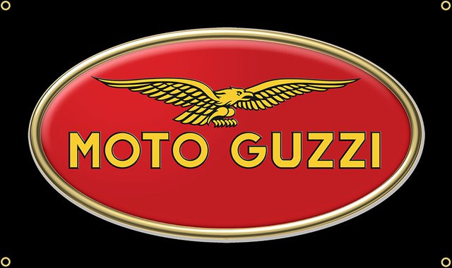 Moto Guzzi Motorrad-Flagge aus Polyester für Garage oder Outdoor-Dekoration, B x H: 90 x 150 cm - Bild 1