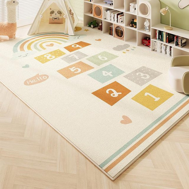 Karpetti Kristall Flor Fußball Spielteppich für Kinderzimmer, Wohnzimmer und Schlafzimmer, Waschbar und Rutschfest, B/T: 140 x 200 cm, Mehrfarbig - Bild 1