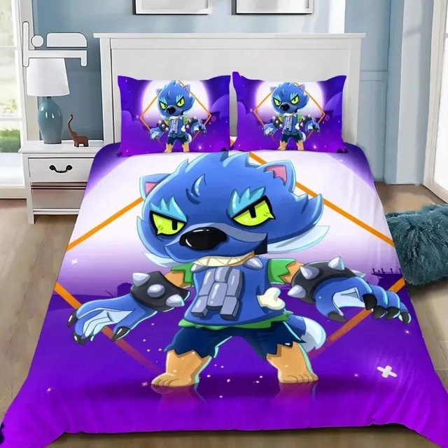B-Brawl Leon Anime Bettwäsche Set mit Bettbezug und Kissenbezug, Mehrfarbig, B/H: 264 x 229 cm - Bild 1