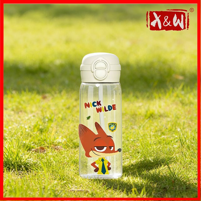 X&W Disney Zootopia Doppeltrinkbecher Set mit Pop-Up-Strohbecher, 500 ml, Mehrfarbig - Bild 1