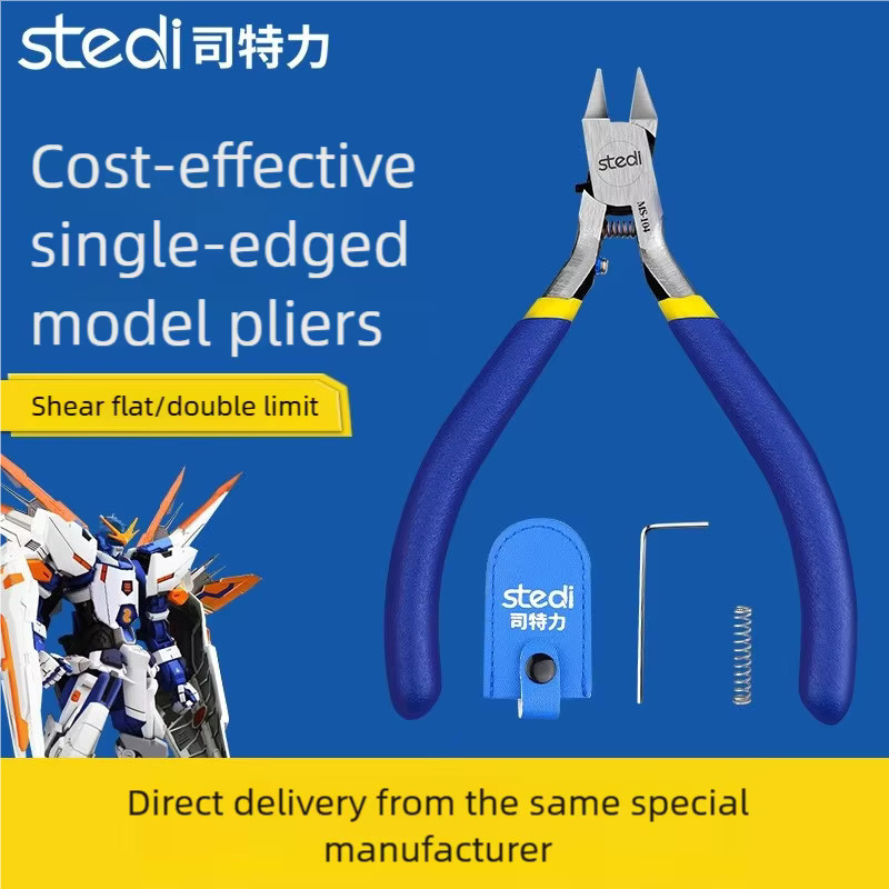 Stedi MS-104 Single Edge Zange aus Carbonstahl in Blau für Modellbau und Handwerk - Bild 6