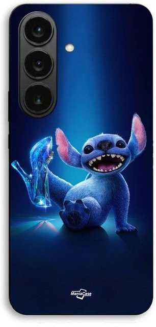MANIACASE Silikon TPU Handyhülle für Samsung Galaxy S26 Plus in Schwarz mit Stitch Cinderella Schuh Design - Bild 1