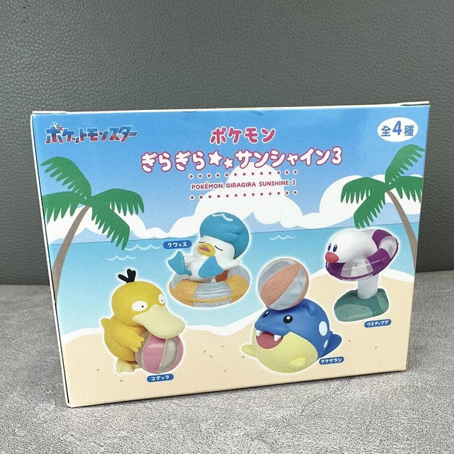 Pokemon Blind Box Spielzeug Sommer Strand Serie mit Psyduck, Quaxly, Wiglett und Spheal als bunte Anime Sammelfiguren - Bild 1