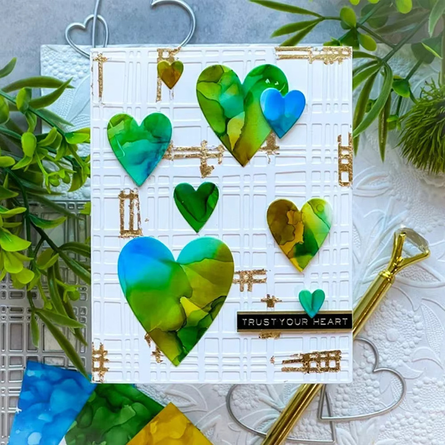 Metall Stanzformen Set für DIY Scrapbooking und Papierdekoration in Multicolour mit Kreisen, Quadraten, Rechtecken, Herzen und Ovalen - Bild 1