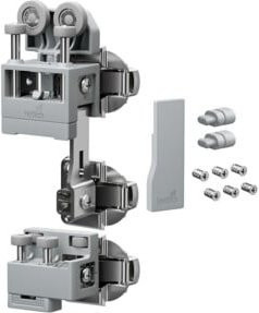 Hettich Set WLL PC, Ausführung schwer, ohne Scharnieraufnahme, rechts, grau - Bild 1