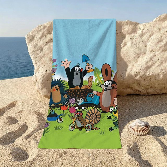 Strandtuch Der kleine Maulwurf mit Grafikdesign von JMG Household Supplies, Mehrfarbig, B: 50 cm, H: 100 cm - Bild 1