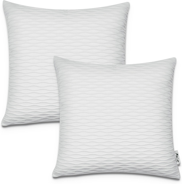 2er-Set Kissenbezüge Chino in Weiß aus Polyester, B/H: 45 x 45 cm - Bild 1