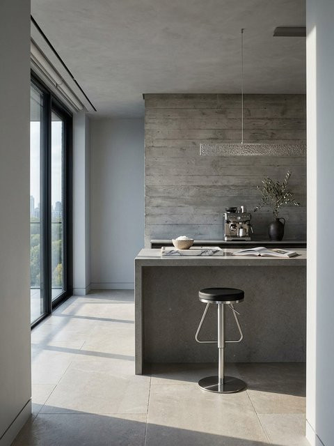 KADIMA DESIGN Barhocker aus Edelstahl in Schwarz, höhenverstellbar und drehbar mit Rückenlehne - Bild 1