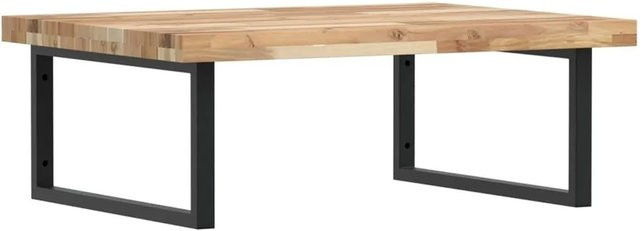 vidaXL Waschbeckenregal zur Wandmontage aus Stahl und Akazienholz in Schwarz und Braun - Bild 1