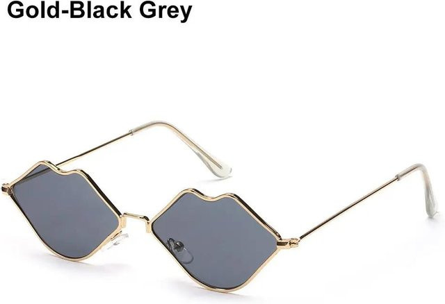 Sonnenbrille Cat-Eye, Metall, rimless, grau, Unisex - Bild 1