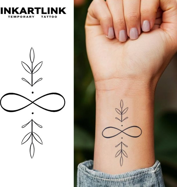 INKARTLINK Temporäre Tattoo Aufkleber, Geometrie Klinge Symbol, Wasserdicht - Bild 1
