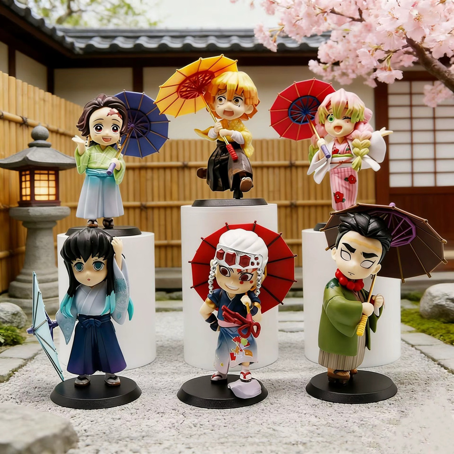 Bandai Demon Slayer Plum Rain Serie Blindbox, 12-teiliges Set, Auto-Modell Ornament - Bild 1
