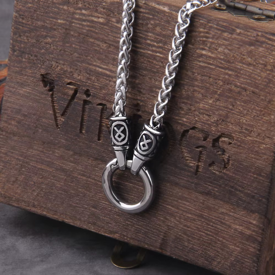 Vikings Jewelry Anhänger-Halskette, Nordische Wikinger-Rune, Edelstahl, Silber - Bild 2