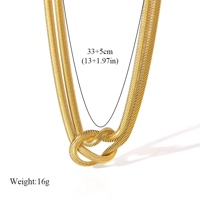 EILIECK Schmuck-Set Halskette und Armband, Edelstahl, Gold, Damen - Bild 2