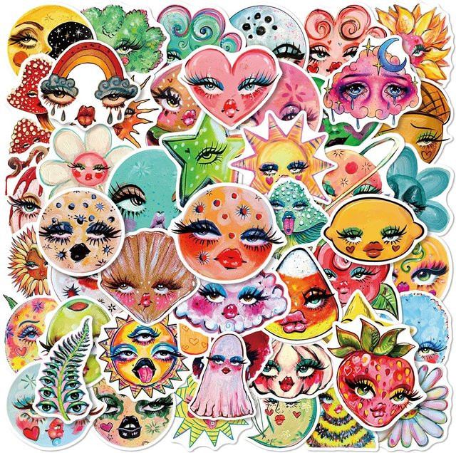 GOGOTU Graffiti-Aufkleber, Cartoon-Sticker, 50 Stück - Bild 1