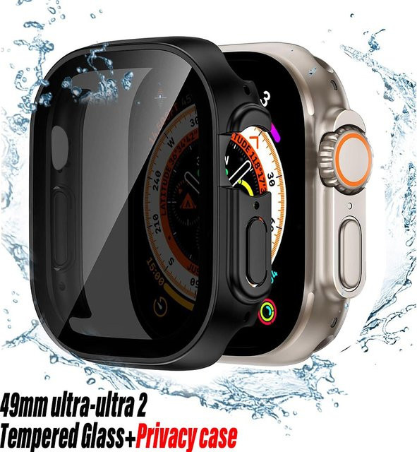Displayschutzfolie Apple Watch Ultra 2 49 mm, Schwarz, Anti-Spy - Bild 1
