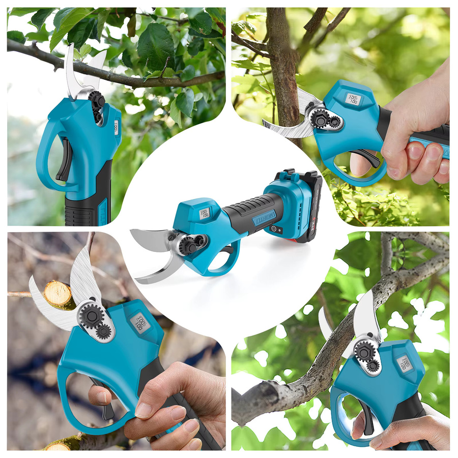 Bürstenlose elektrische Gartenschere mit 25 mm Schnittweite für Makita LXT 20V Akku in Blau - Bild 6