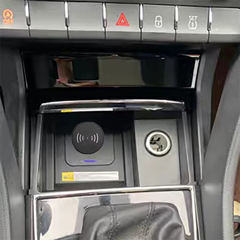 Carinway Kabelloses Auto-Ladegerät 15W Handy-Ladestation Ladehalterung für Skoda Kodiaq und Karoq, Schwarz - Bild 3
