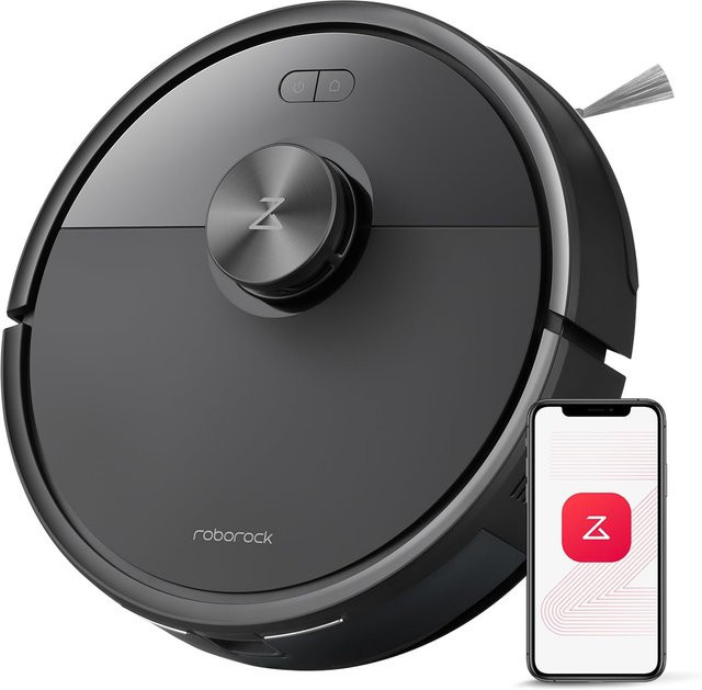 Roborock Q7 M5 Saugroboter mit Wischfunktion in Schwarz, 10000Pa Saugkraft, Anti-Verhedderungs-System für Tierhaare und App-Steuerung, generalüberholt - Bild 1