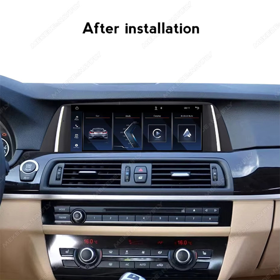 MEKEDE Linux Multimedia Player mit 10,25 Zoll Display für BMW 5er F10 F11 (2012-2017) CIC NBT, Wireless CarPlay, Android Auto, Bluetooth und GPS, Farbe: Schwarz - Bild 2