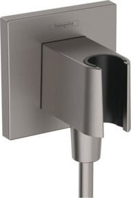 Hansgrohe Wandanschluss Fixfit E Eckanschluss mit Brausehalterung in Matt Schwarz - Bild 1