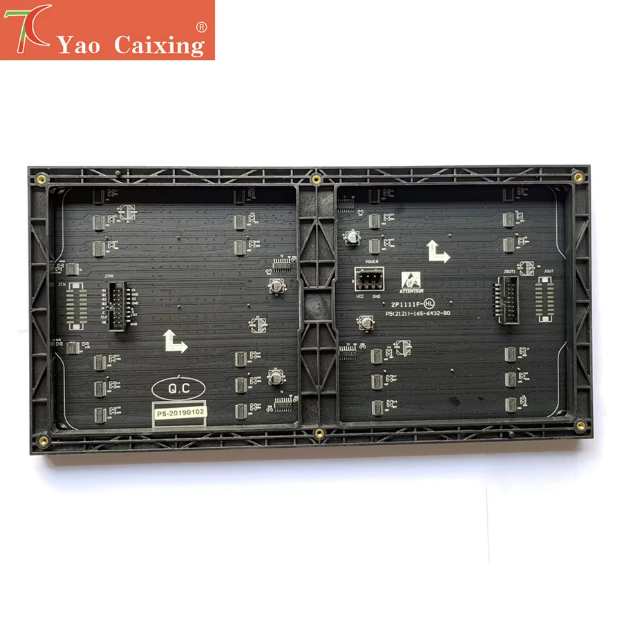 Yao Cai Xing P5 Indoor LED Videobildschirmmodul, 64 x 32 Pixel, SMD Vollfarbmodul, Schwarz, B: 32 cm, H: 16 cm - Bild 2