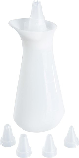 GENIALO Silikon-Dekorierflasche mit Spritzbeutel-Funktion, transparent, 500 ml - Bild 1