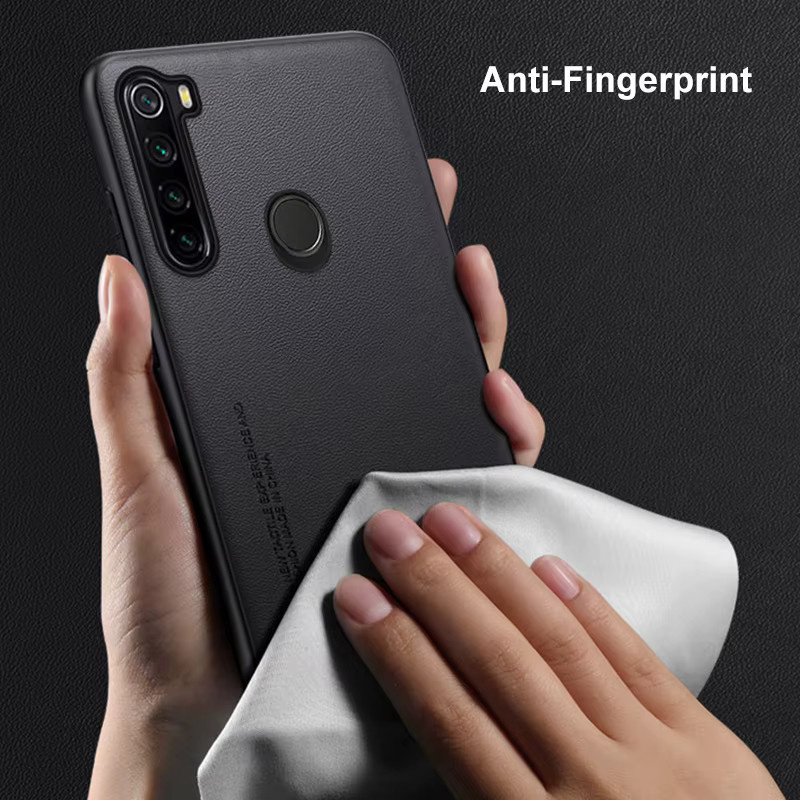 EUCAGR Luxus PU Leder Handyhülle für Xiaomi Redmi Note 8 und Note 8T in Schwarz - Bild 2