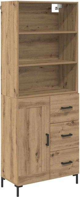 vidaXL Highboard Artisan-Eiche in Braun mit Türen und Schubladen, B/T/H: 69,5 x 34 x 180 cm - Bild 1