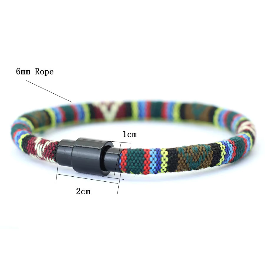 diffone Armband, bunt, geflochtenes Seil, Messing, Herren - Bild 2