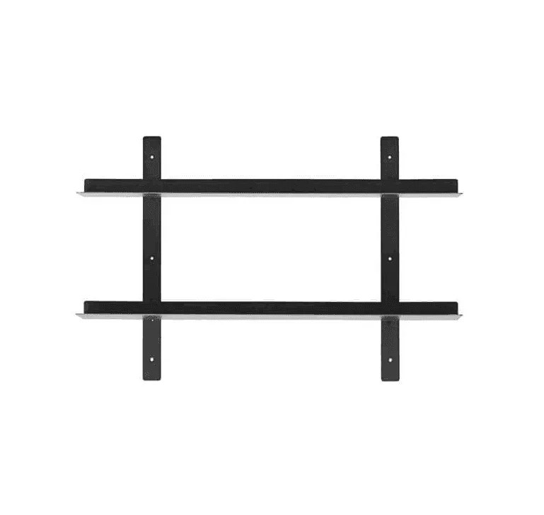 House Doctor Wandregal Tag in Schwarz aus Eisen, minimalistisches Design, Breite: 80 cm - Bild 1