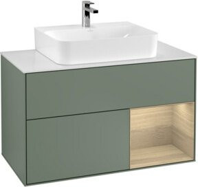 V&B Waschtischunterschrank Finion 100 in Eiche Lackiert B/T/H: 100 x 50,1 x 50,1 cm - Bild 1