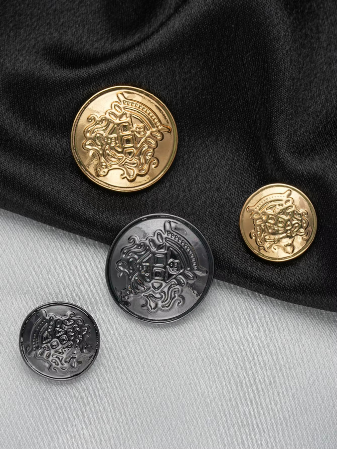 10 Stück runde Metallknöpfe im britischen Stil in Gold für DIY-Bastelprojekte - Bild 2