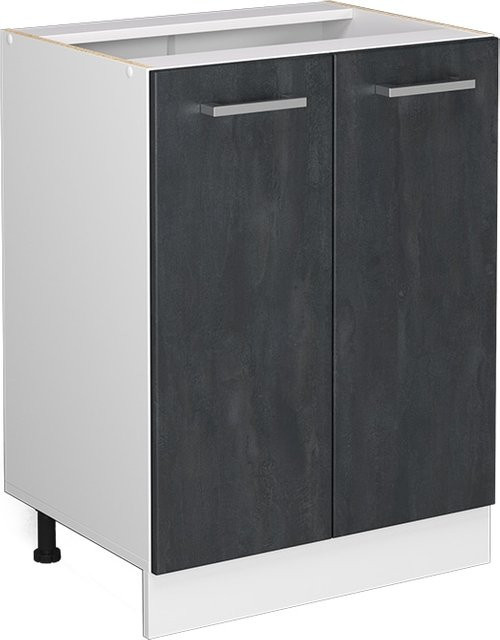 Vicco Küchenunterschrank R-Line in Schwarz Beton und Weiß ohne Arbeitsplatte Breite: 60 cm - Bild 1